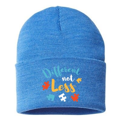 Different Not Less Autism Awareness Gift Sustainable Knit Beanie