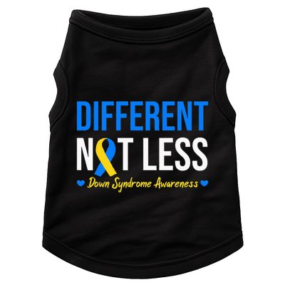 Different Not Less World Down Syndrome Awareness Day Ribbon Doggie Tank