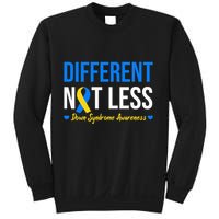 Different Not Less World Down Syndrome Awareness Day Ribbon Sweatshirt