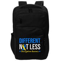 Different Not Less World Down Syndrome Awareness Day Ribbon Impact Tech Backpack