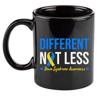 Different Not Less World Down Syndrome Awareness Day Ribbon 11oz C Handle Ceramic Mug