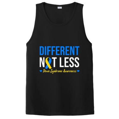 Different Not Less World Down Syndrome Awareness Day Ribbon PosiCharge Competitor Tank