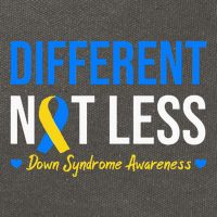 Different Not Less World Down Syndrome Awareness Day Ribbon Cotton Canvas Backpack