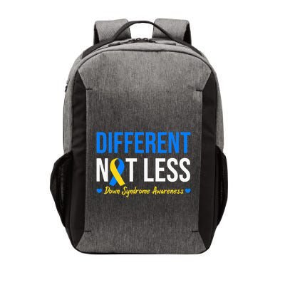 Different Not Less World Down Syndrome Awareness Day Ribbon Vector Backpack