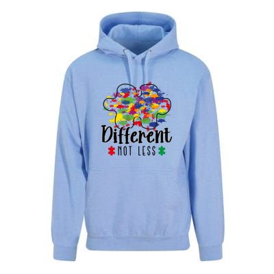 Different Not Less Puzzle Autism Awareness Month Gift Unisex Surf Hoodie