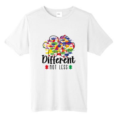 Different Not Less Puzzle Autism Awareness Month Gift Tall Fusion ChromaSoft Performance T-Shirt