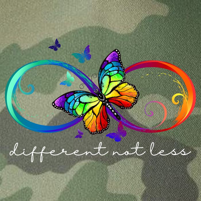 Different Not Less Autism Awareness Neurodiversity Butterfly Legacy Tie Dye Trucker Hat