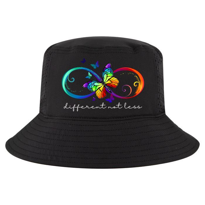 Different Not Less Autism Awareness Neurodiversity Butterfly Cool Comfort Performance Bucket Hat