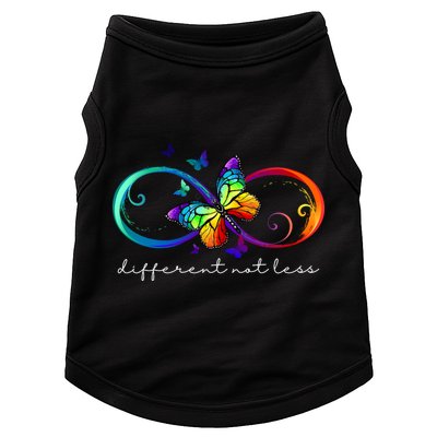 Different Not Less Autism Awareness Neurodiversity Butterfly Doggie Tank