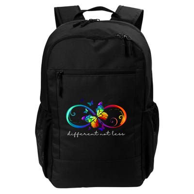 Different Not Less Autism Awareness Neurodiversity Butterfly Daily Commute Backpack