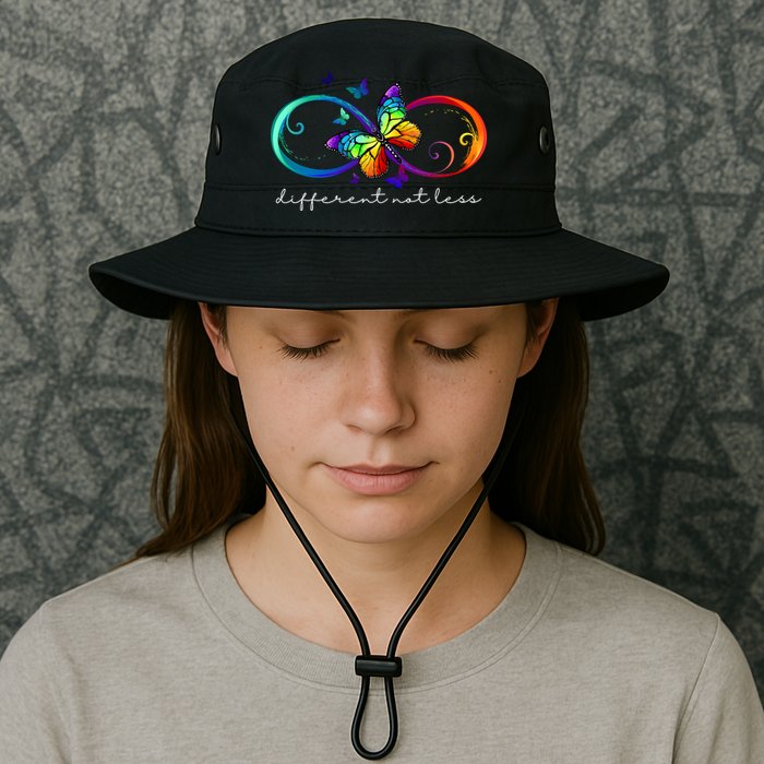Different Not Less Autism Awareness Neurodiversity Butterfly Bucket Hat