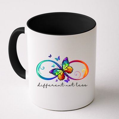 Different Not Less Autism Awareness Neurodiversity Butterfly Mug