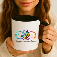 Different Not Less Autism Awareness Neurodiversity Butterfly Mug