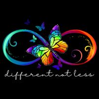 Different Not Less Autism Awareness Neurodiversity Butterfly Drawstring Bag