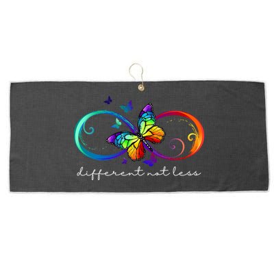 Different Not Less Autism Awareness Neurodiversity Butterfly Large Microfiber Waffle Golf Towel