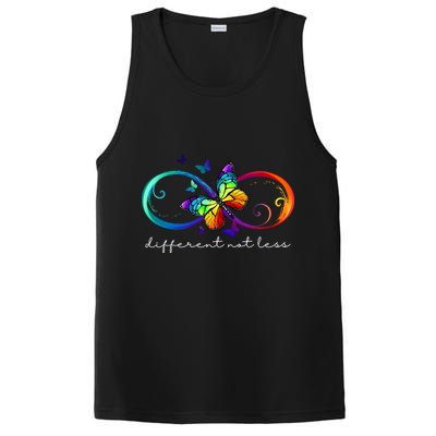 Different Not Less Autism Awareness Neurodiversity Butterfly PosiCharge Competitor Tank