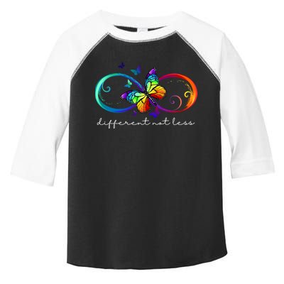 Different Not Less Autism Awareness Neurodiversity Butterfly Toddler Fine Jersey T-Shirt