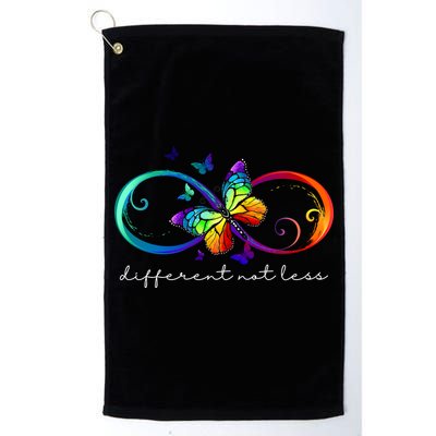 Different Not Less Autism Awareness Neurodiversity Butterfly Golf Towel