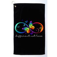 Different Not Less Autism Awareness Neurodiversity Butterfly Golf Towel