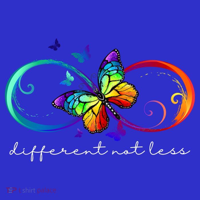 Different Not Less Autism Awareness Neurodiversity Butterfly Sweatshirt
