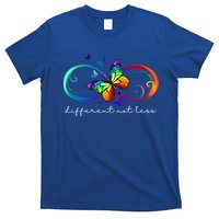 Different Not Less Autism Awareness Neurodiversity Butterfly T-Shirt