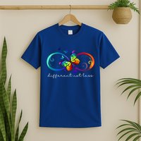 Different Not Less Autism Awareness Neurodiversity Butterfly T-Shirt