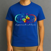 Different Not Less Autism Awareness Neurodiversity Butterfly T-Shirt