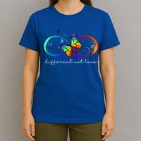Different Not Less Autism Awareness Neurodiversity Butterfly T-Shirt