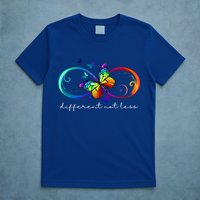 Different Not Less Autism Awareness Neurodiversity Butterfly T-Shirt