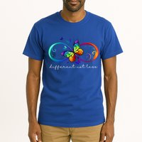 Different Not Less Autism Awareness Neurodiversity Butterfly Tall T-Shirt