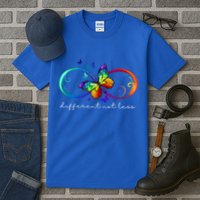 Different Not Less Autism Awareness Neurodiversity Butterfly Tall T-Shirt