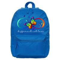 Different Not Less Autism Awareness Neurodiversity Butterfly 16 in Basic Backpack