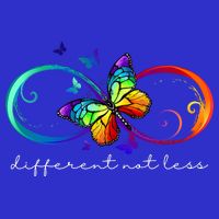 Different Not Less Autism Awareness Neurodiversity Butterfly 16 in Basic Backpack