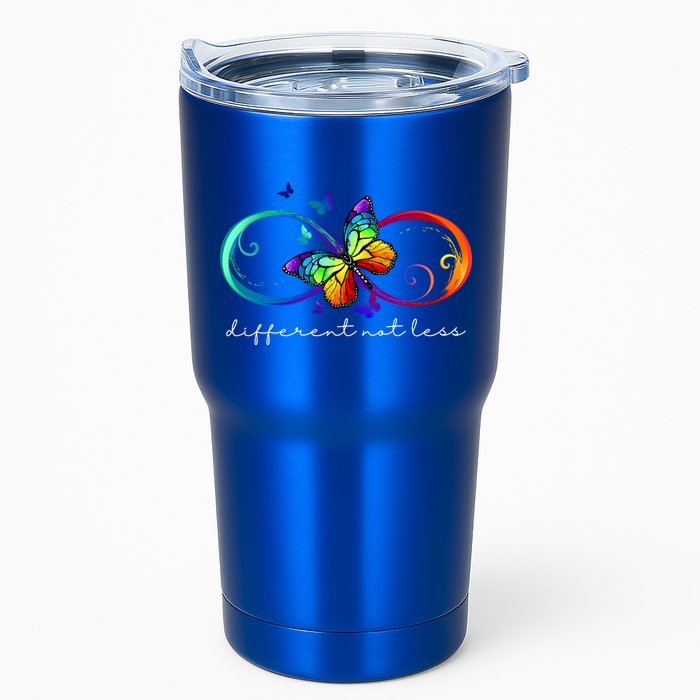 Different Not Less Autism Awareness Neurodiversity Butterfly Tumbler