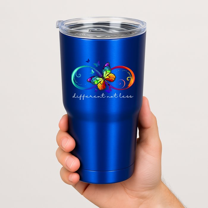 Different Not Less Autism Awareness Neurodiversity Butterfly Tumbler