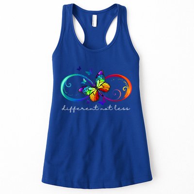 Different Not Less Autism Awareness Neurodiversity Butterfly Womens Tank Top