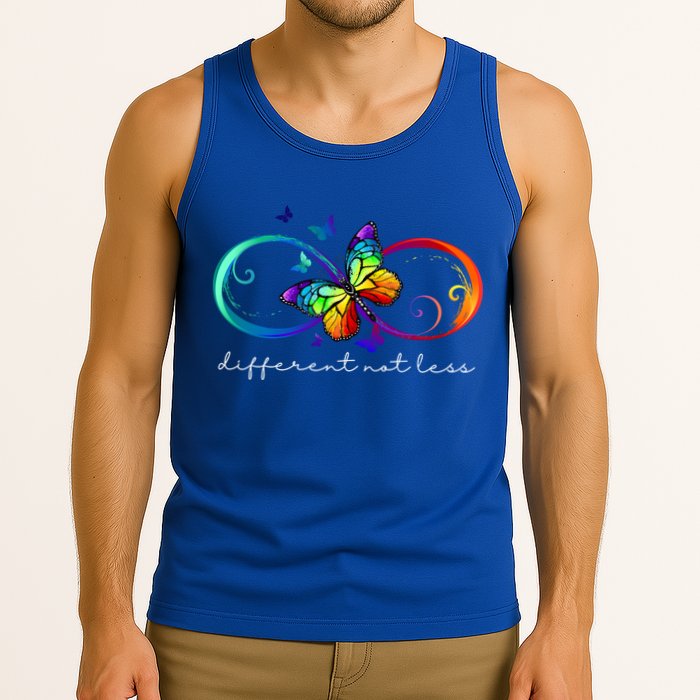 Different Not Less Autism Awareness Neurodiversity Butterfly Tank Top