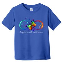 Different Not Less Autism Awareness Neurodiversity Butterfly Toddler T-Shirt
