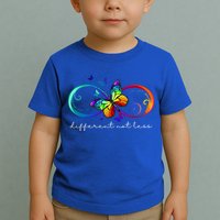 Different Not Less Autism Awareness Neurodiversity Butterfly Toddler T-Shirt
