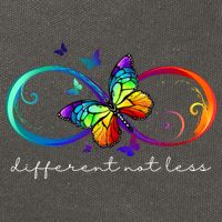 Different Not Less Autism Awareness Neurodiversity Butterfly Cotton Canvas Backpack