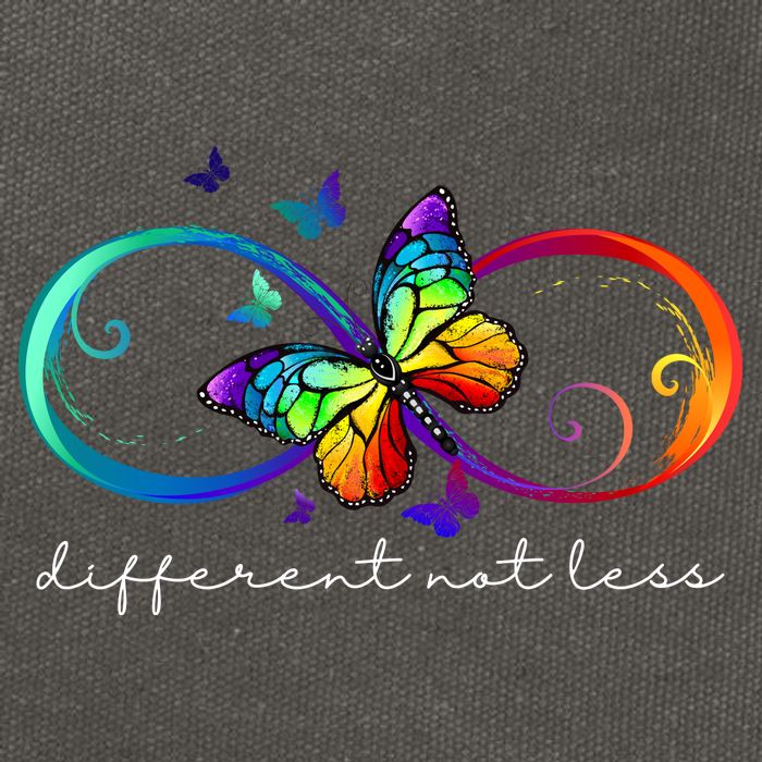 Different Not Less Autism Awareness Neurodiversity Butterfly Cotton Canvas Backpack