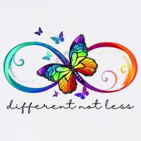 Different Not Less Autism Awareness Neurodiversity Butterfly Garment-Dyed Sweatshirt
