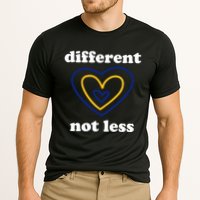 Different Not Less Down Syndrome Awareness Heart Performance Shirt