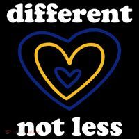Different Not Less Down Syndrome Awareness Heart Flatbill Hat