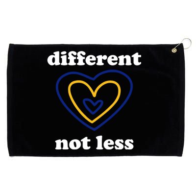 Different Not Less Down Syndrome Awareness Heart Grommeted Golf Towel