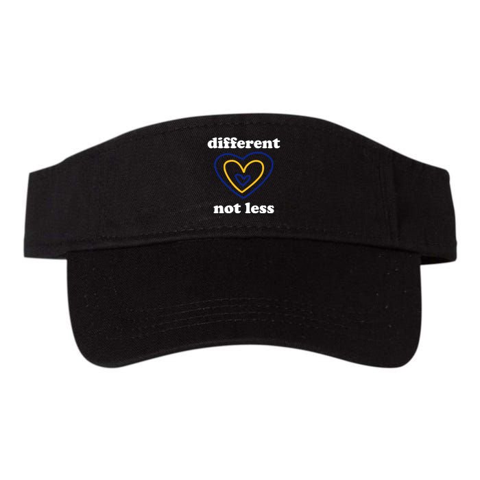 Different Not Less Down Syndrome Awareness Heart Visor