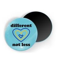 Different Not Less Down Syndrome Awareness Heart Magnet