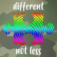 Different Not Less Neurodiversity Puzzle Legacy Tie Dye Trucker Hat