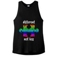 Different Not Less Neurodiversity Puzzle Ladies PosiCharge Tri-Blend Wicking Tank