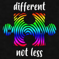 Different Not Less Neurodiversity Puzzle Ladies PosiCharge Tri-Blend Wicking Tank